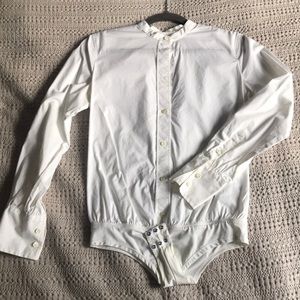 White button down bodysuit